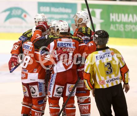 EBEL. Eishockey Bundesliga. KAC gegen VSV. Torjubel (KAC). Klagenfurt, am 23.11.2014.
Foto: Kuess 

---
pressefotos, pressefotografie, kuess, qs, qspictures, sport, bild, bilder, bilddatenbank