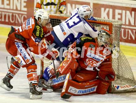 EBEL. Eishockey Bundesliga. KAC gegen VSV. Jason Desantis, Pekka Tuokkola, (KAC), John Lammers  (VSV). Klagenfurt, am 23.11.2014.
Foto: Kuess 

---
pressefotos, pressefotografie, kuess, qs, qspictures, sport, bild, bilder, bilddatenbank