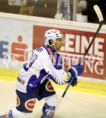 EBEL. Eishockey Bundesliga. KAC gegen VSV. Torjubel Jason Krog (VSV). Klagenfurt, am 23.11.2014.
Foto: Kuess 

---
pressefotos, pressefotografie, kuess, qs, qspictures, sport, bild, bilder, bilddatenbank