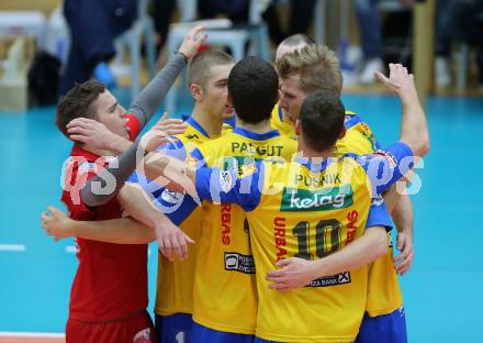 Volleyball AVL. SK Posojilnica Aich/Dob gegen VBC Weiz. Jubel (Aich/Dob). Bleiburg, am 27.11.2014.
Foto: Kuess
---
pressefotos, pressefotografie, kuess, qs, qspictures, sport, bild, bilder, bilddatenbank