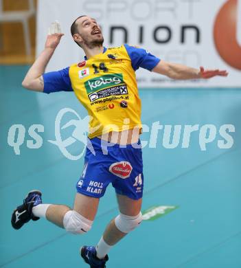 Volleyball AVL. SK Posojilnica Aich/Dob gegen VBC Weiz. Stephen Anthony Nash (Aich/Dob). Bleiburg, am 27.11.2014.
Foto: Kuess
---
pressefotos, pressefotografie, kuess, qs, qspictures, sport, bild, bilder, bilddatenbank