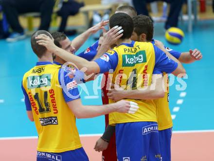 Volleyball AVL. SK Posojilnica Aich/Dob gegen VBC Weiz. Jubel (Aich/Dob). Bleiburg, am 27.11.2014.
Foto: Kuess
---
pressefotos, pressefotografie, kuess, qs, qspictures, sport, bild, bilder, bilddatenbank