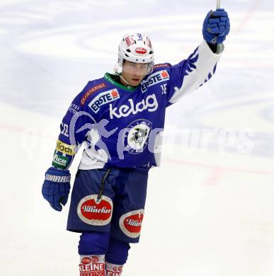 EBEL. Eishockey Bundesliga. EC VSV gegen HC Orli Znojmo. Torjubel Jason Krog (VSV). Villach, am 28.11.2014.
Foto: Kuess 


---
pressefotos, pressefotografie, kuess, qs, qspictures, sport, bild, bilder, bilddatenbank