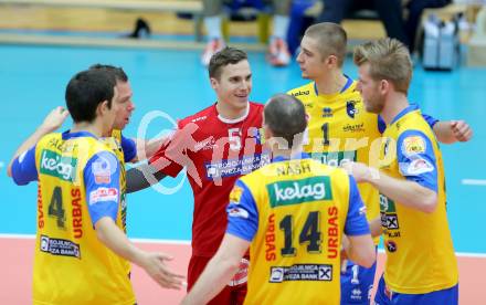 Volleyball AVL. SK Posojilnica Aich/Dob gegen VBC Weiz. Jubel (Aich/Dob). Bleiburg, am 27.11.2014.
Foto: Kuess
---
pressefotos, pressefotografie, kuess, qs, qspictures, sport, bild, bilder, bilddatenbank