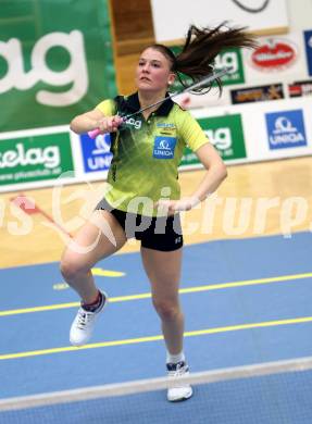 Badminton. ASKOE Kelag Kaernten gegen Wolfurt.  Anna Demmelmayer (Kaernten). Klagenfurt, am 29.11.2014.
Foto: Kuess
---
pressefotos, pressefotografie, kuess, qs, qspictures, sport, bild, bilder, bilddatenbank