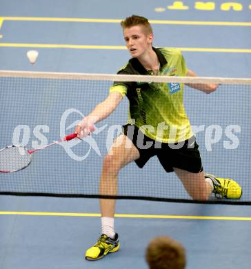 Badminton. ASKOE Kelag Kaernten gegen Wolfurt. Leon Seiwald (Kaernten). Klagenfurt, am 29.11.2014.
Foto: Kuess
---
pressefotos, pressefotografie, kuess, qs, qspictures, sport, bild, bilder, bilddatenbank