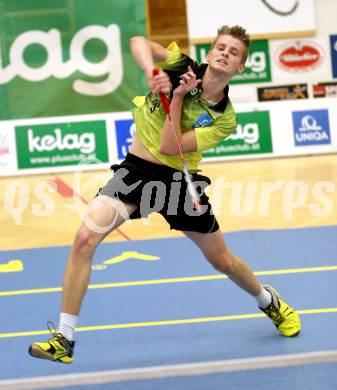 Badminton. ASKOE Kelag Kaernten gegen Wolfurt. Leon Seiwald (Kaernten). Klagenfurt, am 29.11.2014.
Foto: Kuess
---
pressefotos, pressefotografie, kuess, qs, qspictures, sport, bild, bilder, bilddatenbank