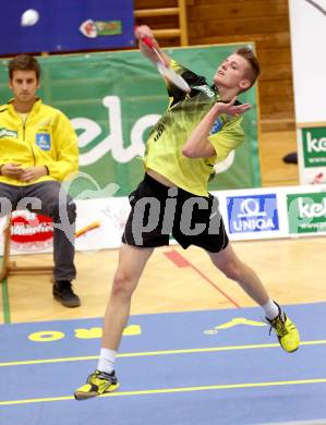 Badminton. ASKOE Kelag Kaernten gegen Wolfurt. Leon Seiwald (Kaernten). Klagenfurt, am 29.11.2014.
Foto: Kuess
---
pressefotos, pressefotografie, kuess, qs, qspictures, sport, bild, bilder, bilddatenbank