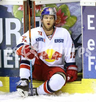 EBEL. Eishockey Bundesliga. KAC gegen EC Red Bull Salzburg. John Hughes  (Salzburg). Klagenfurt, am 30.11.2014.
Foto: Kuess 

---
pressefotos, pressefotografie, kuess, qs, qspictures, sport, bild, bilder, bilddatenbank