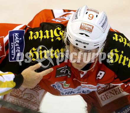 EBEL. Eishockey Bundesliga. KAC gegen EC Red Bull Salzburg. Lukas Pither (KAC). Klagenfurt, am 30.11.2014.
Foto: Kuess 

---
pressefotos, pressefotografie, kuess, qs, qspictures, sport, bild, bilder, bilddatenbank