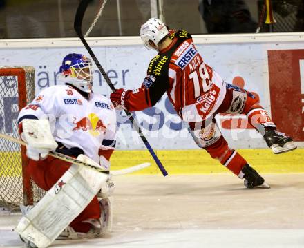 EBEL. Eishockey Bundesliga. KAC gegen EC Red Bull Salzburg. Torjubel Thomas Koch (KAC). Klagenfurt, am 30.11.2014.
Foto: Kuess 

---
pressefotos, pressefotografie, kuess, qs, qspictures, sport, bild, bilder, bilddatenbank