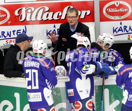 EBEL. Eishockey Bundesliga. EC VSV gegen HDD TELEMACH Olimpija Ljubljana. Trainer Hannu Jaervenpaeae (VSV). Villach, am 30.11.2014.
Foto: Kuess 


---
pressefotos, pressefotografie, kuess, qs, qspictures, sport, bild, bilder, bilddatenbank