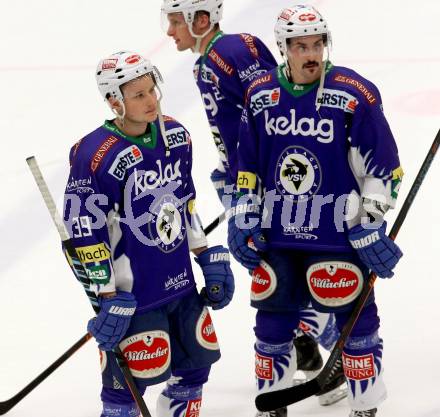 EBEL. Eishockey Bundesliga. EC VSV gegen HDD TELEMACH Olimpija Ljubljana. Daniel Nageler, Klemen Pretnar (VSV). Villach, am 30.11.2014.
Foto: Kuess 


---
pressefotos, pressefotografie, kuess, qs, qspictures, sport, bild, bilder, bilddatenbank