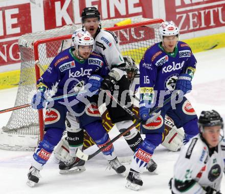 EBEL. Eishockey Bundesliga. EC VSV gegen HDD TELEMACH Olimpija Ljubljana. Benjamin Petrik, (VSV), Bostjan Groznik (Laibach). Villach, am 30.11.2014.
Foto: Kuess 


---
pressefotos, pressefotografie, kuess, qs, qspictures, sport, bild, bilder, bilddatenbank