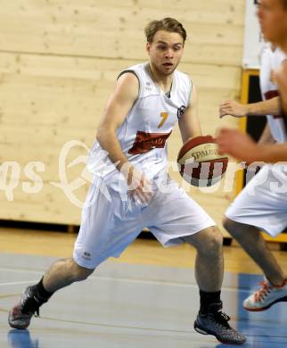 Basketball 2.Bundesliga 2014/15 Grunddurchgang 10.Runde. Woerthersee Piraten gegen Villach Raiders. Tim Huber (Piraten). Klagenfurt, 29.11.2014.
Foto: Kuess
---
pressefotos, pressefotografie, kuess, qs, qspictures, sport, bild, bilder, bilddatenbank