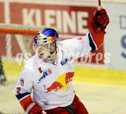 EBEL. Eishockey Bundesliga. KAC gegen EC Red Bull Salzburg.  Torjubel Brian Fahey  (Salzburg). Klagenfurt, am 30.11.2014.
Foto: Kuess 

---
pressefotos, pressefotografie, kuess, qs, qspictures, sport, bild, bilder, bilddatenbank