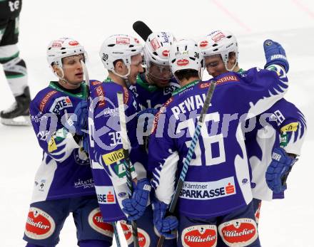 EBEL. Eishockey Bundesliga. EC VSV gegen HDD TELEMACH Olimpija Ljubljana. Torjubel (VSV). Villach, am 30.11.2014.
Foto: Kuess 


---
pressefotos, pressefotografie, kuess, qs, qspictures, sport, bild, bilder, bilddatenbank