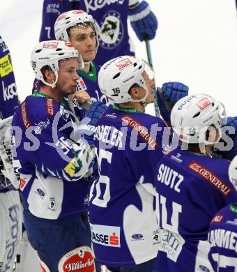 EBEL. Eishockey Bundesliga. EC VSV gegen HDD TELEMACH Olimpija Ljubljana. Marius Goehringer, Marco Pewal, Daniel Nageler (VSV). Villach, am 30.11.2014.
Foto: Kuess 


---
pressefotos, pressefotografie, kuess, qs, qspictures, sport, bild, bilder, bilddatenbank