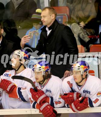 EBEL. Eishockey Bundesliga. KAC gegen EC Red Bull Salzburg. Trainer Daniel Ratushny  (Salzburg). Klagenfurt, am 30.11.2014.
Foto: Kuess 

---
pressefotos, pressefotografie, kuess, qs, qspictures, sport, bild, bilder, bilddatenbank