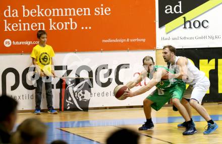 Basketball 2.Bundesliga 2014/15 Grunddurchgang 11.Runde. Woerthersee Piraten gegen Dornbirn Lions. Sebastian Huber,  (Piraten), Tobias Stadelmann (Dornbirn). Klagenfurt, 6.12.2014.
Foto: Kuess
---
pressefotos, pressefotografie, kuess, qs, qspictures, sport, bild, bilder, bilddatenbank