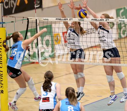 Basketball OEVV Cup. ATSC Wildcats gegen VC Tirol. Alexandra Epure, Sabrina Mueller (Wildcats). Klagenfurt, am 8.12.2014.
Foto: Kuess
---
pressefotos, pressefotografie, kuess, qs, qspictures, sport, bild, bilder, bilddatenbank