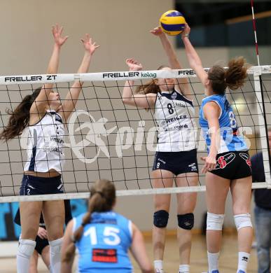 Basketball OEVV Cup. ATSC Wildcats gegen VC Tirol. Schmerlaib Lisa, Holzer Kathrina (Wildcats). Klagenfurt, am 8.12.2014.
Foto: Kuess
---
pressefotos, pressefotografie, kuess, qs, qspictures, sport, bild, bilder, bilddatenbank