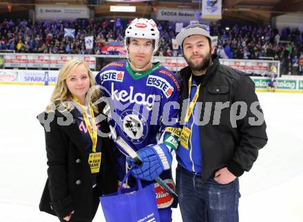 EBEL. Eishockey Bundesliga. EC VSV gegen UPC Vienna Capitals. Spieler des Abends Brock McBride (VSV). Villach, am 12.12.2014.
Foto: Kuess 


---
pressefotos, pressefotografie, kuess, qs, qspictures, sport, bild, bilder, bilddatenbank