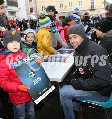 EBEL. Eishockey Bundesliga. VSV Kalenderpraesentation. Jason Krog. Villach, am 13.12.2014.
Foto: Kuess
---
pressefotos, pressefotografie, kuess, qs, qspictures, sport, bild, bilder, bilddatenbank