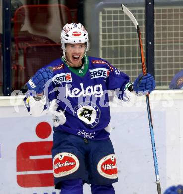 EBEL. Eishockey Bundesliga. EC VSV gegen HCB SUEDTIROL. Torjubel Marco Pewal (VSV). Villach, am 14.12.2014.
Foto: Kuess 


---
pressefotos, pressefotografie, kuess, qs, qspictures, sport, bild, bilder, bilddatenbank