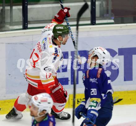 EBEL. Eishockey Bundesliga. EC VSV gegen HCB SUEDTIROL.  Torjubel Ziga Pance (Bozen). Villach, am 14.12.2014.
Foto: Kuess 


---
pressefotos, pressefotografie, kuess, qs, qspictures, sport, bild, bilder, bilddatenbank