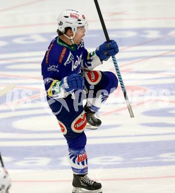 EBEL. Eishockey Bundesliga. EC VSV gegen HCB SUEDTIROL. Torjubel Brock McBride (VSV). Villach, am 14.12.2014.
Foto: Kuess 


---
pressefotos, pressefotografie, kuess, qs, qspictures, sport, bild, bilder, bilddatenbank