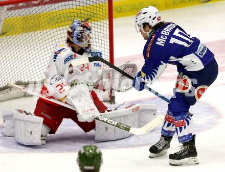 EBEL. Eishockey Bundesliga. EC VSV gegen HCB SUEDTIROL. Brock McBride,  (VSV), Jaroslav Huebl (Bozen). Villach, am 14.12.2014.
Foto: Kuess 


---
pressefotos, pressefotografie, kuess, qs, qspictures, sport, bild, bilder, bilddatenbank