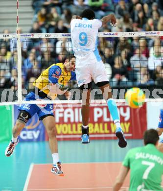 Volleyball Champions League. SK Posojilnica Aich/Dob gegen Zenit Kazan.  Daniel Rocamora Blazquez (Aich/Dob). Klagenfurt, am 17.12.2014.
Foto: Kuess
---
pressefotos, pressefotografie, kuess, qs, qspictures, sport, bild, bilder, bilddatenbank