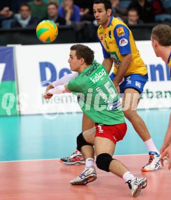 Volleyball Champions League. SK Posojilnica Aich/Dob gegen Zenit Kazan.  Jani Kovacic (Aich/Dob). Klagenfurt, am 17.12.2014.
Foto: Kuess
---
pressefotos, pressefotografie, kuess, qs, qspictures, sport, bild, bilder, bilddatenbank