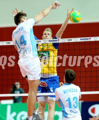 Volleyball Champions League. SK Posojilnica Aich/Dob gegen Zenit Kazan.  Peter Wohlfahrtstaetter (Aich/Dob). Klagenfurt, am 17.12.2014.
Foto: Kuess
---
pressefotos, pressefotografie, kuess, qs, qspictures, sport, bild, bilder, bilddatenbank