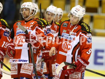 EBEL. Eishockey Bundesliga. KAC gegen HC TWK Innsbruck. Johannes Reichel, Lukas Pither (KAC). Klagenfurt, am 19.12.2014.
Foto: Kuess 

---
pressefotos, pressefotografie, kuess, qs, qspictures, sport, bild, bilder, bilddatenbank