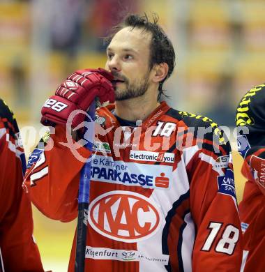 EBEL. Eishockey Bundesliga. KAC gegen HC TWK Innsbruck. Thomas Koch (KAC). Klagenfurt, am 19.12.2014.
Foto: Kuess 

---
pressefotos, pressefotografie, kuess, qs, qspictures, sport, bild, bilder, bilddatenbank