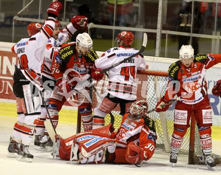 EBEL. Eishockey Bundesliga. KAC gegen HC TWK Innsbruck. Torjubel   (Innsbruck). Klagenfurt, am 19.12.2014.
Foto: Kuess 

---
pressefotos, pressefotografie, kuess, qs, qspictures, sport, bild, bilder, bilddatenbank