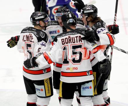 EBEL. Eishockey Bundesliga. EC VSV gegen HC Orli Znojmo. Torjubel (Znojmo). Villach, am 23.12.2014.
Foto: Kuess 


---
pressefotos, pressefotografie, kuess, qs, qspictures, sport, bild, bilder, bilddatenbank