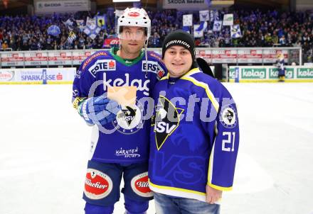 EBEL. Eishockey Bundesliga. EC VSV gegen Moser Medical Graz 99ers.  Spieler des Abends John Lammers (VSV). Villach, am 28.12.2014.
Foto: Kuess 


---
pressefotos, pressefotografie, kuess, qs, qspictures, sport, bild, bilder, bilddatenbank