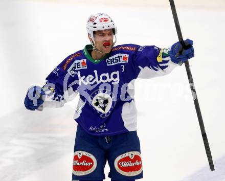 EBEL. Eishockey Bundesliga. EC VSV gegen Moser Medical Graz 99ers.  Torjubel John Lammers (VSV). Villach, am 28.12.2014.
Foto: Kuess 


---
pressefotos, pressefotografie, kuess, qs, qspictures, sport, bild, bilder, bilddatenbank