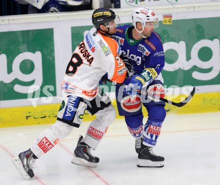 EBEL. Eishockey Bundesliga. EC VSV gegen Moser Medical Graz 99ers.  Gerhard Unterluggauer,  (VSV), Tomas Petruska (Graz 99ers). Villach, am 28.12.2014.
Foto: Kuess 


---
pressefotos, pressefotografie, kuess, qs, qspictures, sport, bild, bilder, bilddatenbank