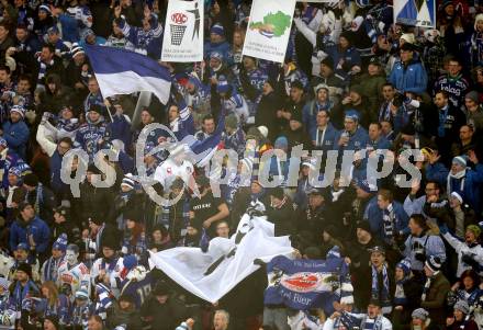 EBEL. Eishockey Bundesliga. Freiluftderby KAC gegen VSV. Fans (VSV). Klagenfurt, Woerthersee Stadion, am 3.1.2015.
Foto: Kuess
---
pressefotos, pressefotografie, kuess, qs, qspictures, sport, bild, bilder, bilddatenbank