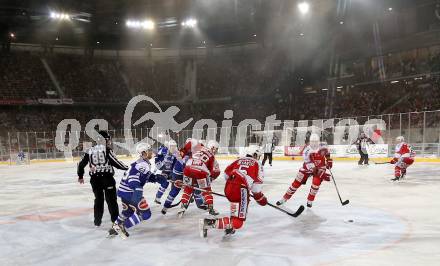 EBEL. Eishockey Bundesliga. Freiluftderby KAC gegen VSV.  Klagenfurt, Woerthersee Stadion, am 3.1.2015.
Foto: Kuess
---
pressefotos, pressefotografie, kuess, qs, qspictures, sport, bild, bilder, bilddatenbank