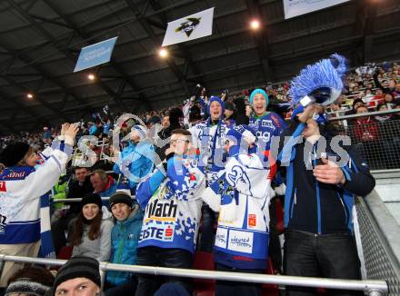 EBEL. Eishockey Bundesliga. Freiluftderby KAC gegen VSV. Fans (VSV). Klagenfurt, Woerthersee Stadion, am 3.1.2015.
Foto: Kuess
---
pressefotos, pressefotografie, kuess, qs, qspictures, sport, bild, bilder, bilddatenbank