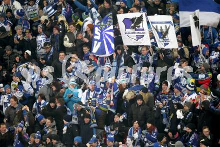 EBEL. Eishockey Bundesliga. Freiluftderby KAC gegen VSV. Fans.  Klagenfurt, Woerthersee Stadion, am 3.1.2015.
Foto: Kuess
---
pressefotos, pressefotografie, kuess, qs, qspictures, sport, bild, bilder, bilddatenbank