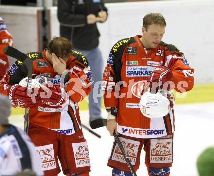 EBEL. Eishockey Bundesliga. KAC gegen EHC LIWEST Linz. Jason DeSantis, Thomas Poeck (KAC). Klagenfurt, am 6.1.2015.
Foto: Kuess 

---
pressefotos, pressefotografie, kuess, qs, qspictures, sport, bild, bilder, bilddatenbank