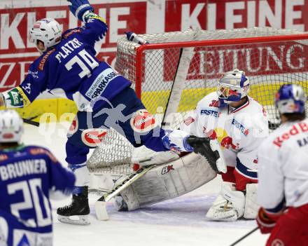 EBEL. Eishockey Bundesliga. EC VSV gegen EC Red Bull Salzburg. Torjubel Patrick Platzer (VSV). Villach, am 9.1.2015.
Foto: Kuess 


---
pressefotos, pressefotografie, kuess, qs, qspictures, sport, bild, bilder, bilddatenbank