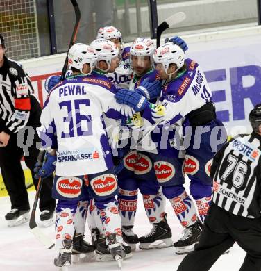 EBEL. Eishockey Bundesliga. EC VSV gegen SAPA Fehervar AV19. torjubel  (VSV). Villach, am 11.1.2015.
Foto: Kuess 


---
pressefotos, pressefotografie, kuess, qs, qspictures, sport, bild, bilder, bilddatenbank