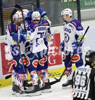 EBEL. Eishockey Bundesliga. EC VSV gegen SAPA Fehervar AV19. Torjubel (VSV). Villach, am 11.1.2015.
Foto: Kuess 


---
pressefotos, pressefotografie, kuess, qs, qspictures, sport, bild, bilder, bilddatenbank